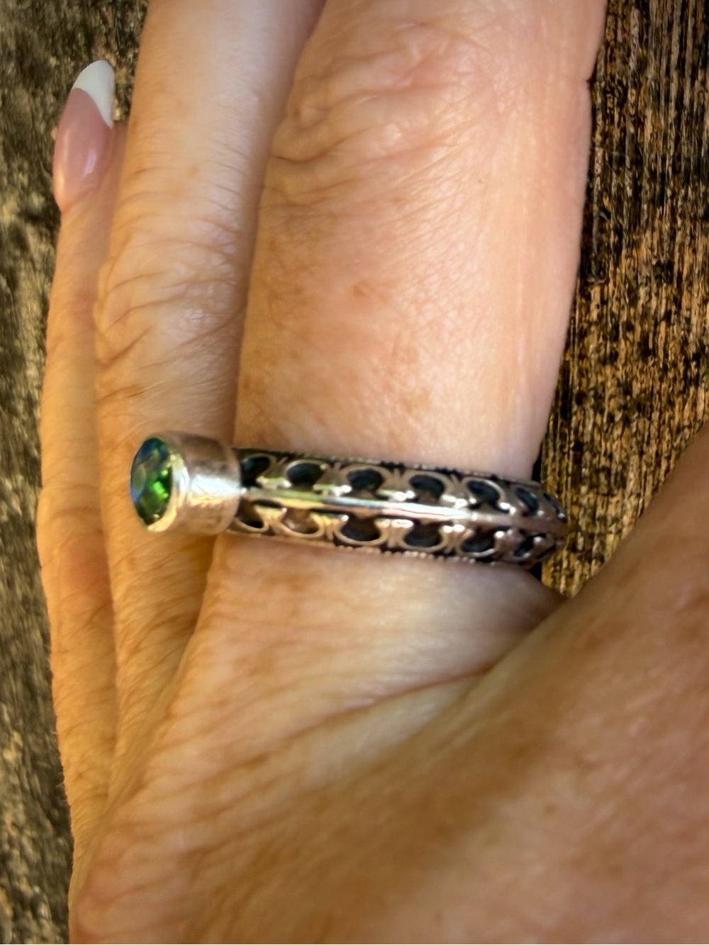 Navajo Silversmith Elgin Tom Handmade Sterling Silver Ring Size 7 - Picture 4 of 7